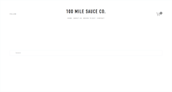 Desktop Screenshot of 100milesauce.com
